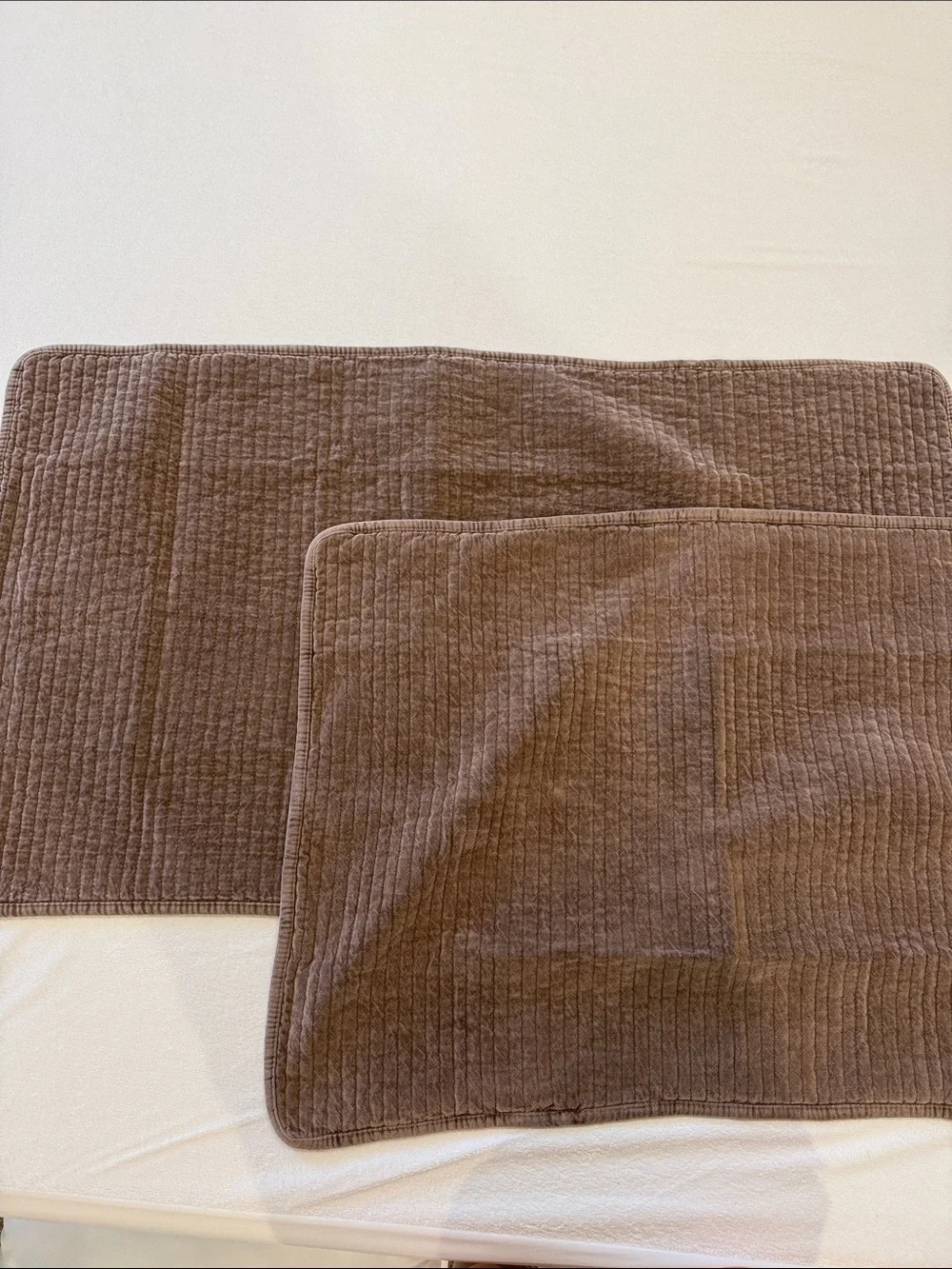 West Elm King Mauve Velvet Shams NWOT